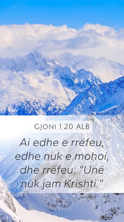 Gjoni 1:20 ALB Bible Verse Image