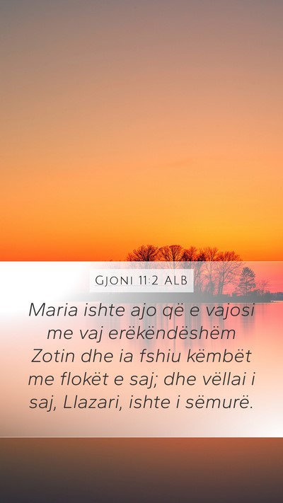 Gjoni 11:2 ALB Bible Verse Image