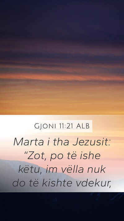 Gjoni 11:21 ALB Bible Verse Image
