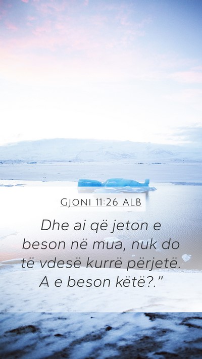 Gjoni 11:26 ALB Bible Verse Image