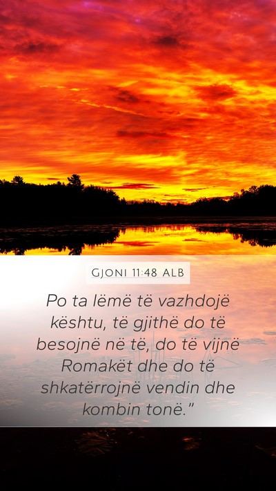 Gjoni 11:48 ALB Bible Verse Image