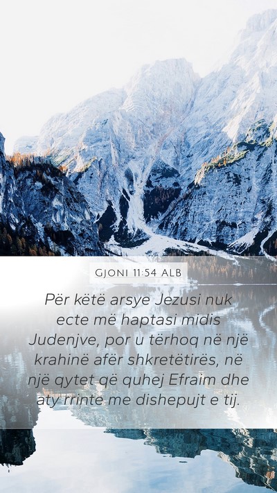 Gjoni 11:54 ALB Bible Verse Image