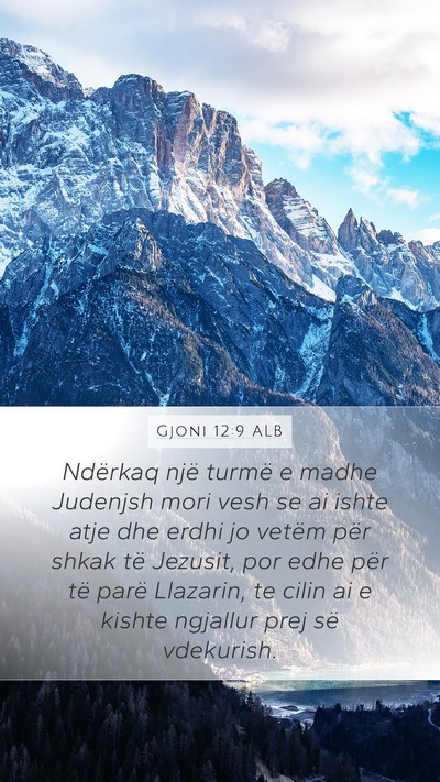 Gjoni 12:9 ALB Bible Verse Image