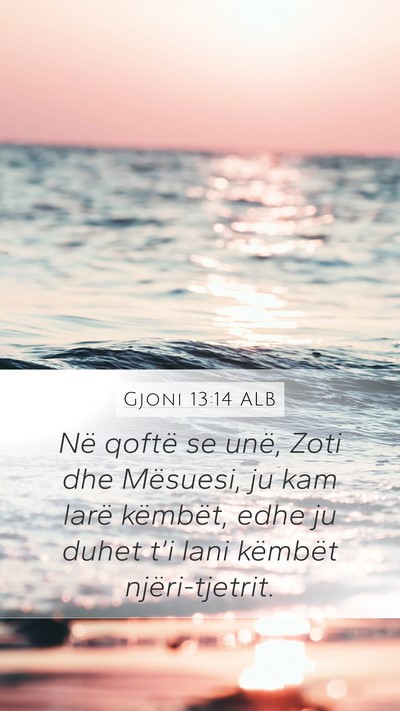 Gjoni 13:14 ALB Bible Verse Image