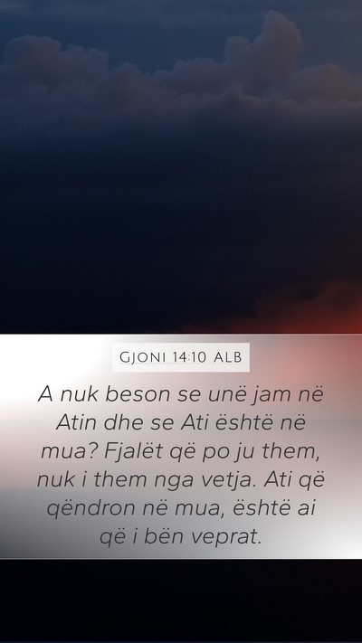Gjoni 14:10 ALB Bible Verse Image