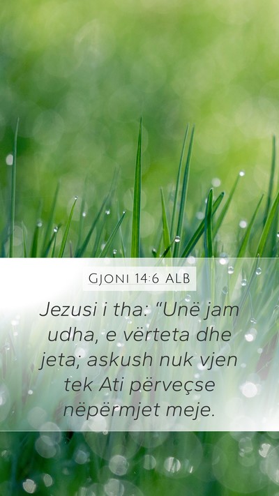 Gjoni 14:6 ALB Bible Verse Image