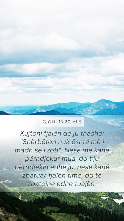 Gjoni 15:20 ALB Bible Verse Image