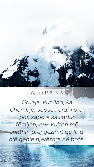 Gjoni 16:21 ALB Bible Verse Image