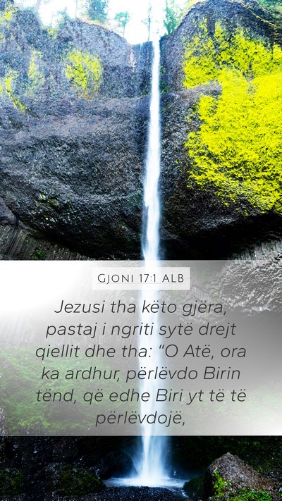 Gjoni 17:1 ALB Bible Verse Image