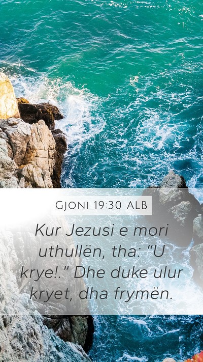 Gjoni 19:30 ALB Bible Verse Image