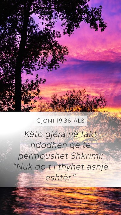 Gjoni 19:36 ALB Bible Verse Image