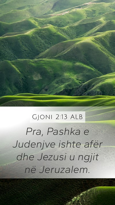 Gjoni 2:13 ALB Bible Verse Image