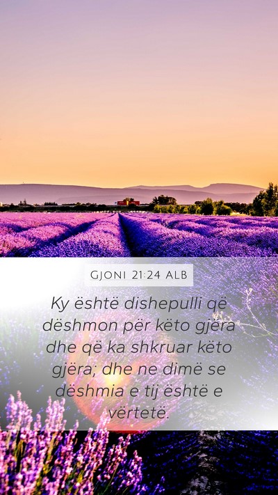 Gjoni 21:24 ALB Bible Verse Image