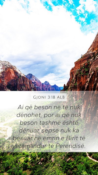 Gjoni 3:18 ALB Bible Verse Image
