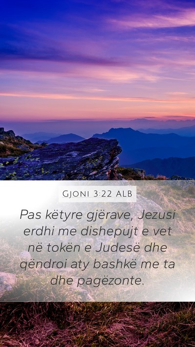 Gjoni 3:22 ALB Bible Verse Image