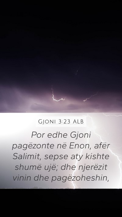 Gjoni 3:23 ALB Bible Verse Image