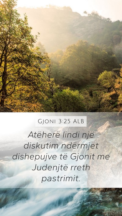 Gjoni 3:25 ALB Bible Verse Image