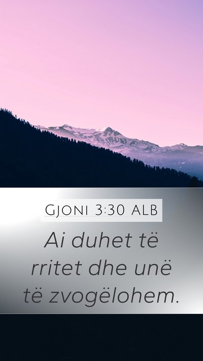 Gjoni 3:30 ALB Bible Verse Image