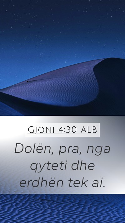 Gjoni 4:30 ALB Mobile Phone Wallpaper - Dolën, pra, nga qyteti dhe erdhën tek - Mobile Bible Verse Wallpaper