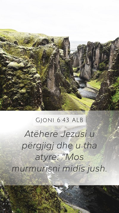 Gjoni 6:43 ALB Bible Verse Image