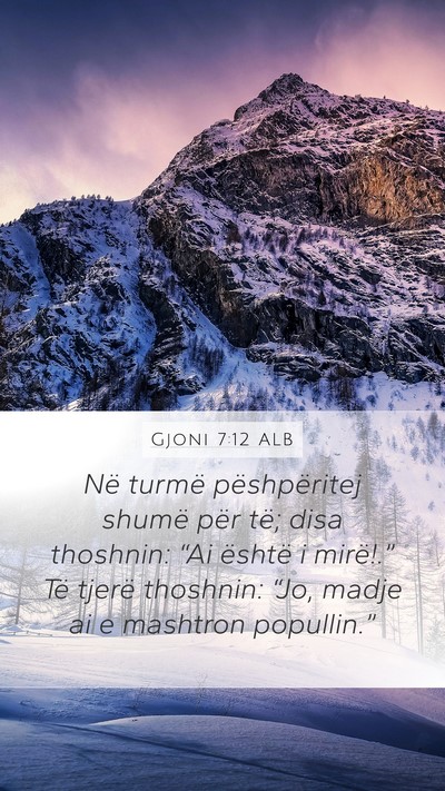 Gjoni 7:12 ALB Bible Verse Image
