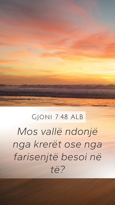 Gjoni 7:48 ALB Bible Verse Image