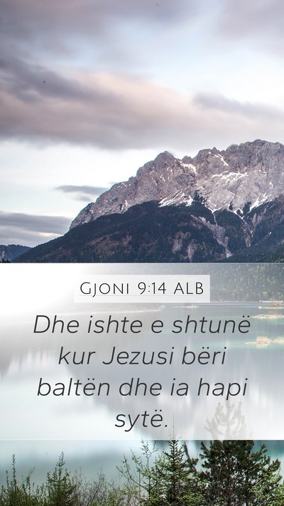 Gjoni 9:14 ALB Bible Verse Image
