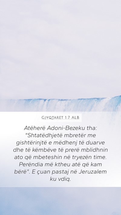 Gjyqtarët 1:7 ALB Bible Verse Image