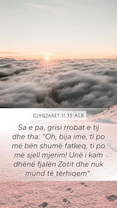 Gjyqtarët 11:35 ALB Bible Verse Image