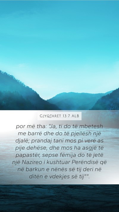 Gjyqtarët 13:7 ALB Bible Verse Image