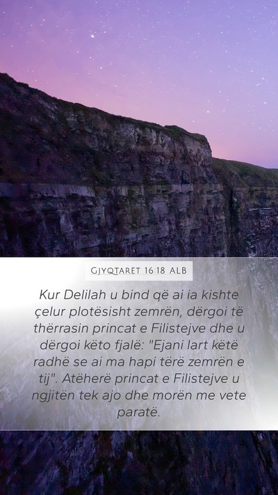 Gjyqtarët 16:18 ALB Bible Verse Image