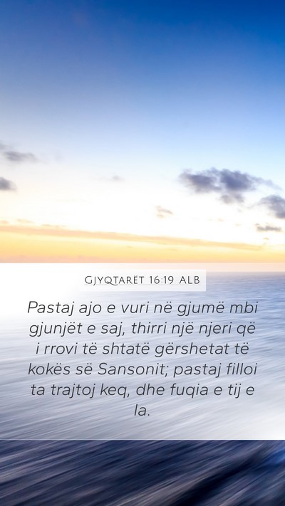 Gjyqtarët 16:19 ALB Bible Verse Image