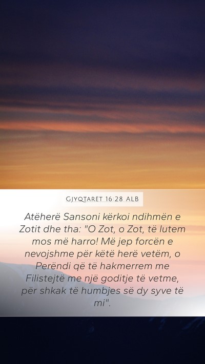 Gjyqtarët 16:28 ALB Bible Verse Image
