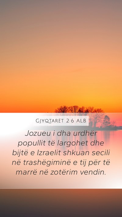 Gjyqtarët 2:6 ALB Bible Verse Image