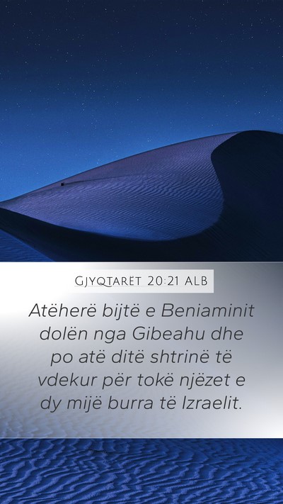 Gjyqtarët 20:21 ALB Bible Verse Image
