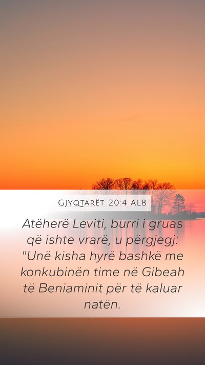 Gjyqtarët 20:4 ALB Bible Verse Image