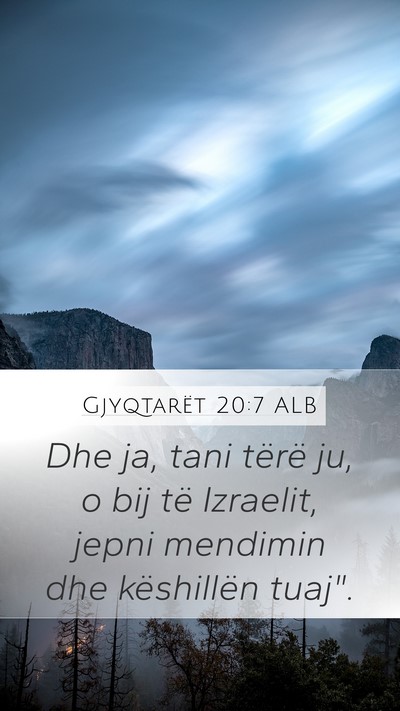 Gjyqtarët 20:7 ALB Bible Verse Image