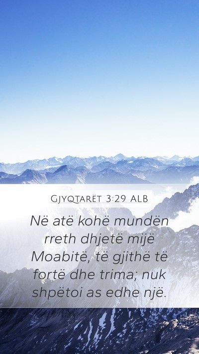 Gjyqtarët 3:29 ALB Bible Verse Image