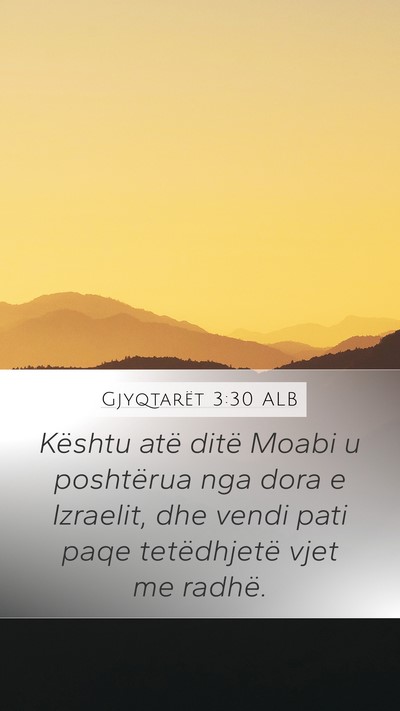 Gjyqtarët 3:30 ALB Bible Verse Image