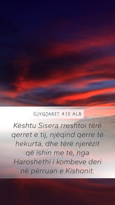 Gjyqtarët 4:13 ALB Bible Verse Image