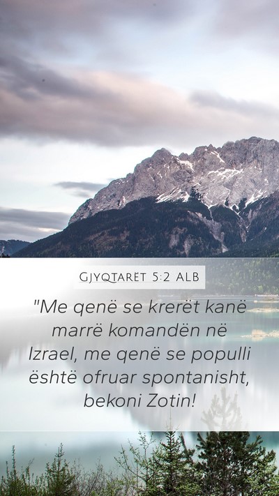 Gjyqtarët 5:2 ALB Bible Verse Image