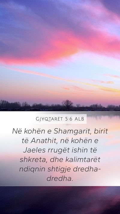Gjyqtarët 5:6 ALB Bible Verse Image