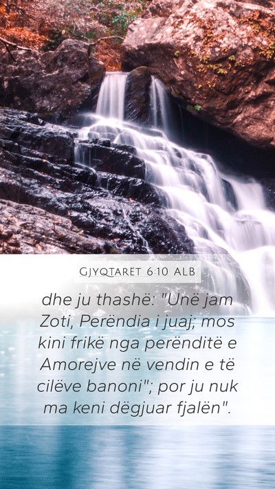 Gjyqtarët 6:10 ALB Bible Verse Image