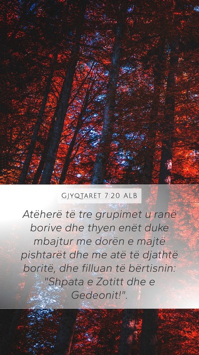 Gjyqtarët 7:20 ALB Bible Verse Image