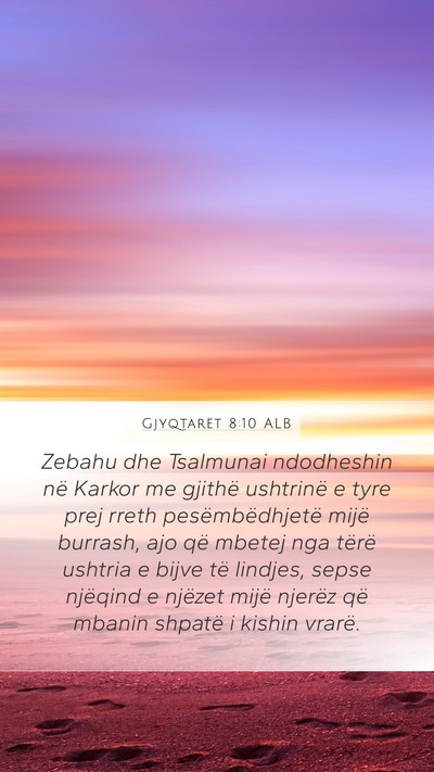 Gjyqtarët 8:10 ALB Bible Verse Image