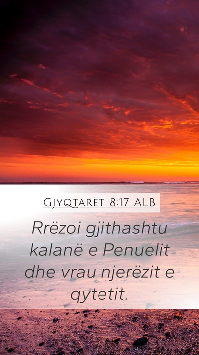 Gjyqtarët 8:17 ALB Bible Verse Image