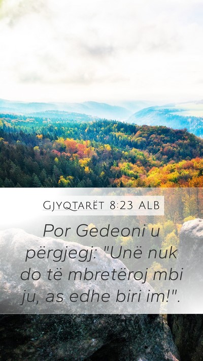 Gjyqtarët 8:23 ALB Bible Verse Image