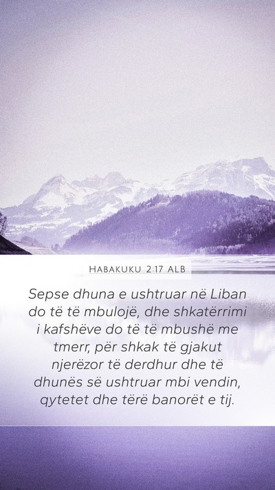 Habakuku 2:17 ALB Bible Verse Image