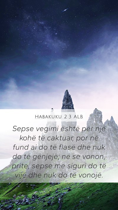 Habakuku 2:3 ALB Bible Verse Image