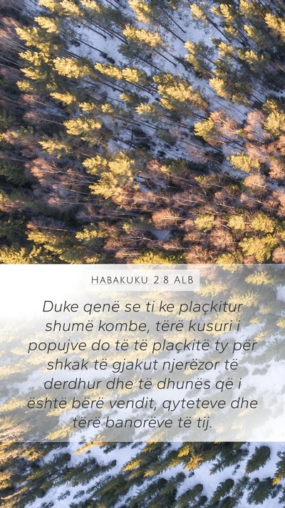 Habakuku 2:8 ALB Bible Verse Image